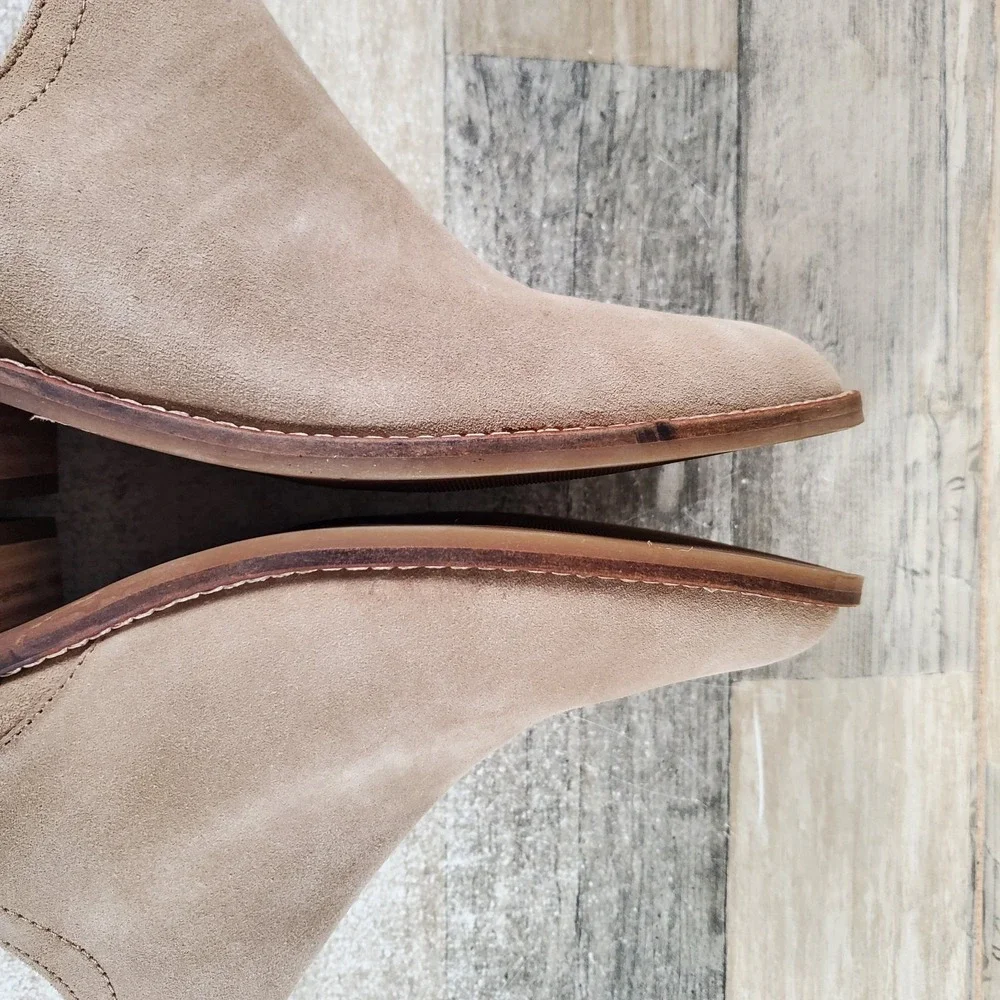Lucky Brand Fitina Womens Booties Sz 11 M‎ Oiled Suede Back Zip Round Toe Boots